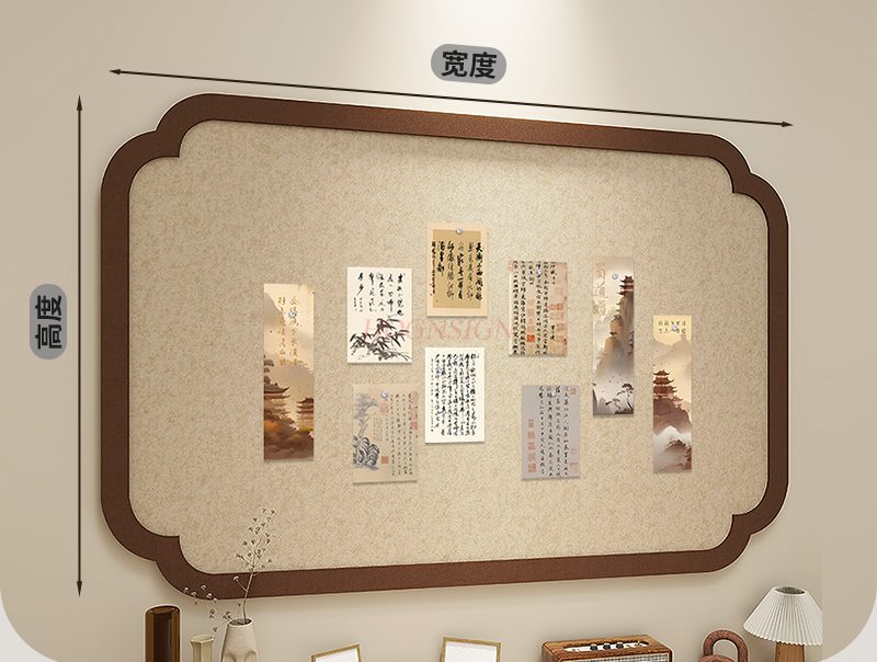 Engraved Wood Frame - 1 adet Ulusal tarzı keçe tahta