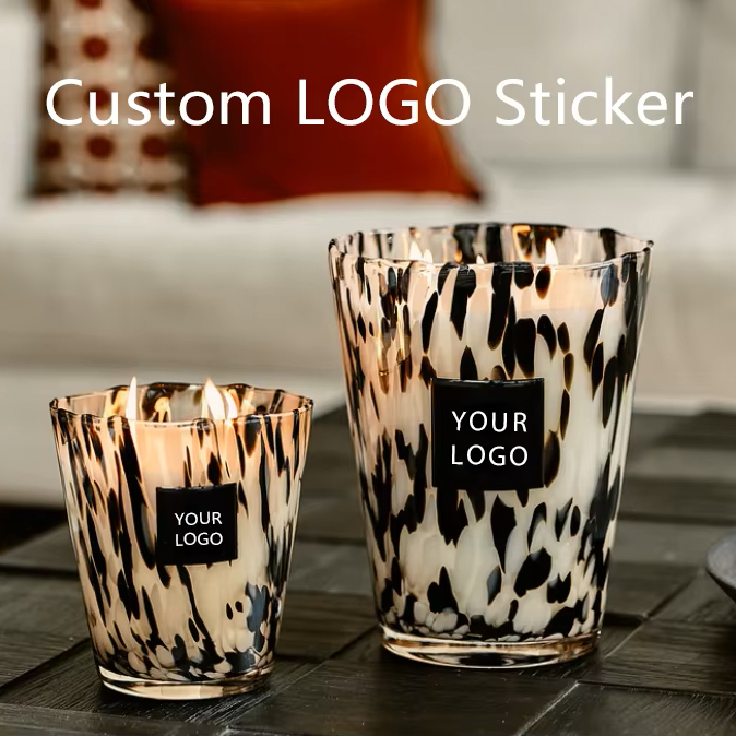 Personalised Candle Label - Özel LOGO Epoksi Kubbe Çıkartmalar Lüks