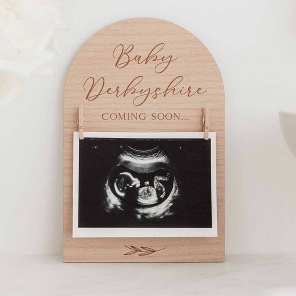 Kişiselleştirilmiş Gebelik Duy - Engraved Wood Frame incelemesi ve fiyatı
