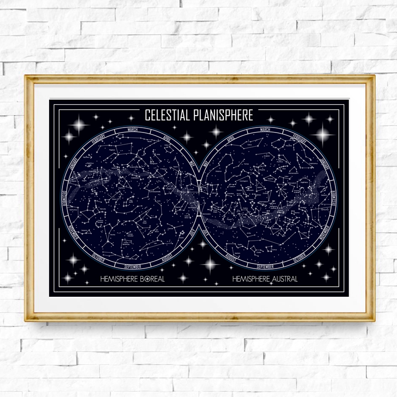 Göksel Planisfer Haritası Tuva - Custom Star Map incelemesi ve fiyatı
